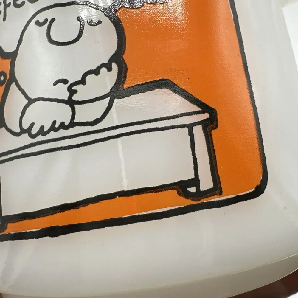 Vintage Ziggy Comic Mug Cup Milk Glass Coffee Break w/ Original Promo Sticker - Picture 9 of 11